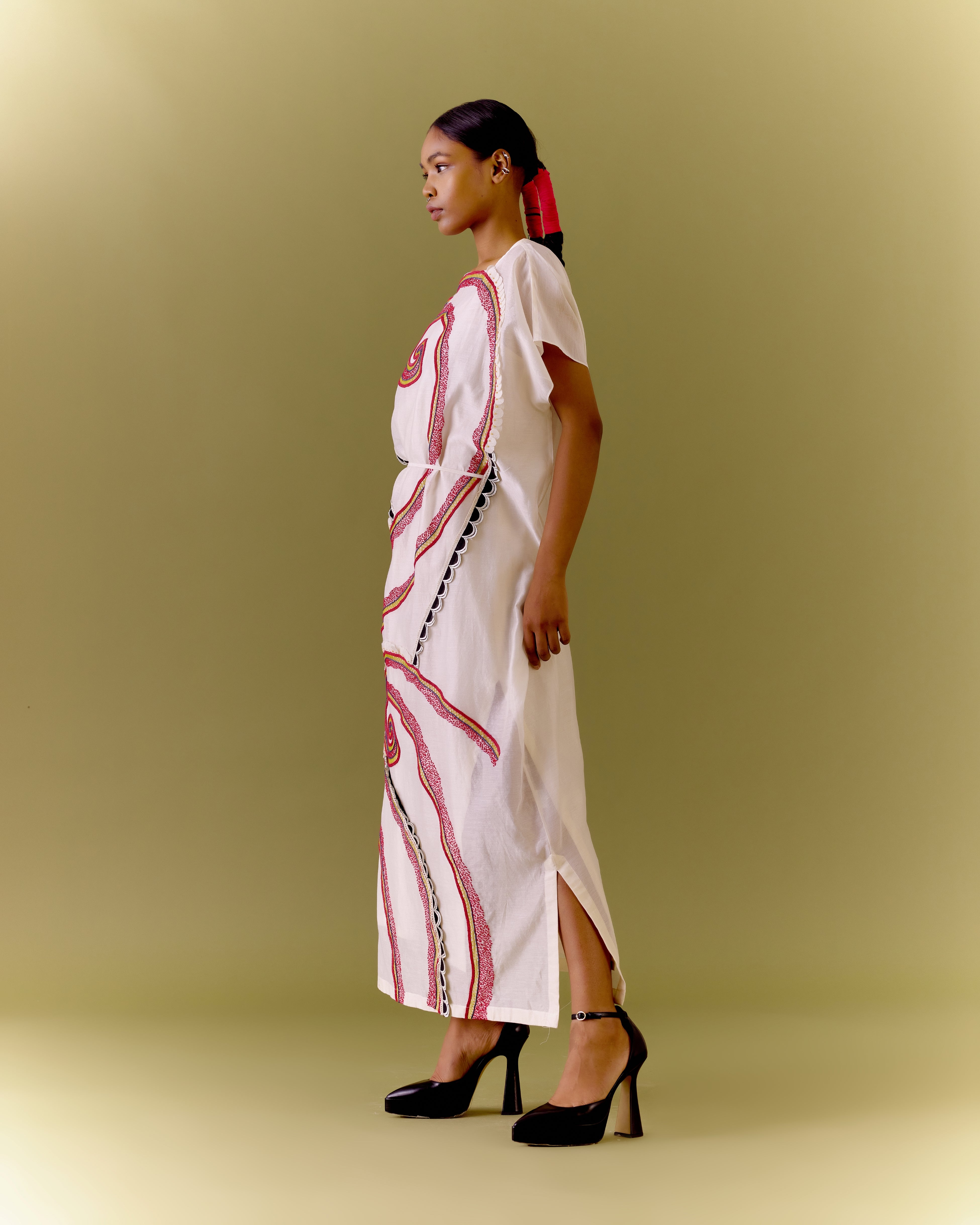 SWIRL KAAFTAN IVORY