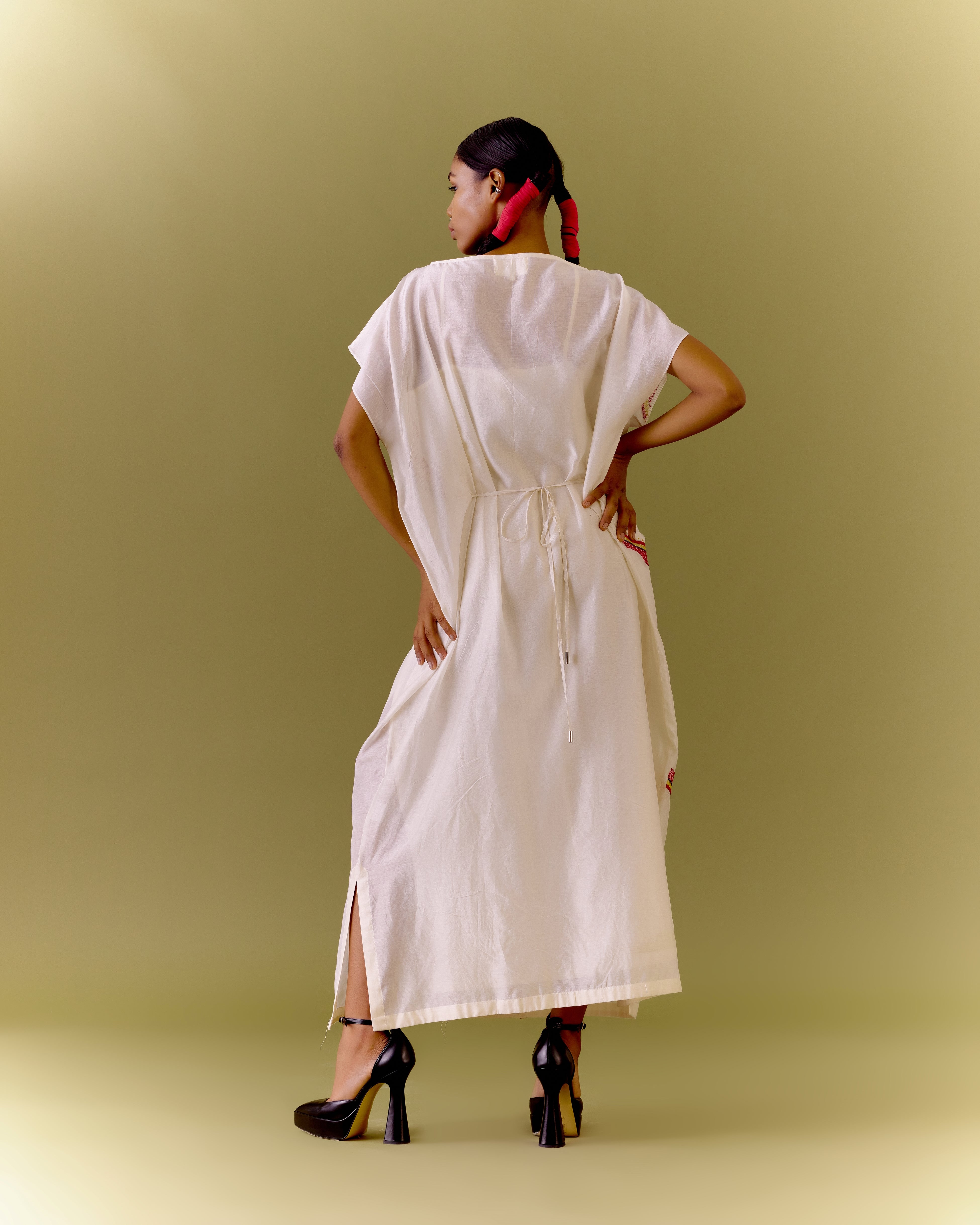 SWIRL KAAFTAN IVORY