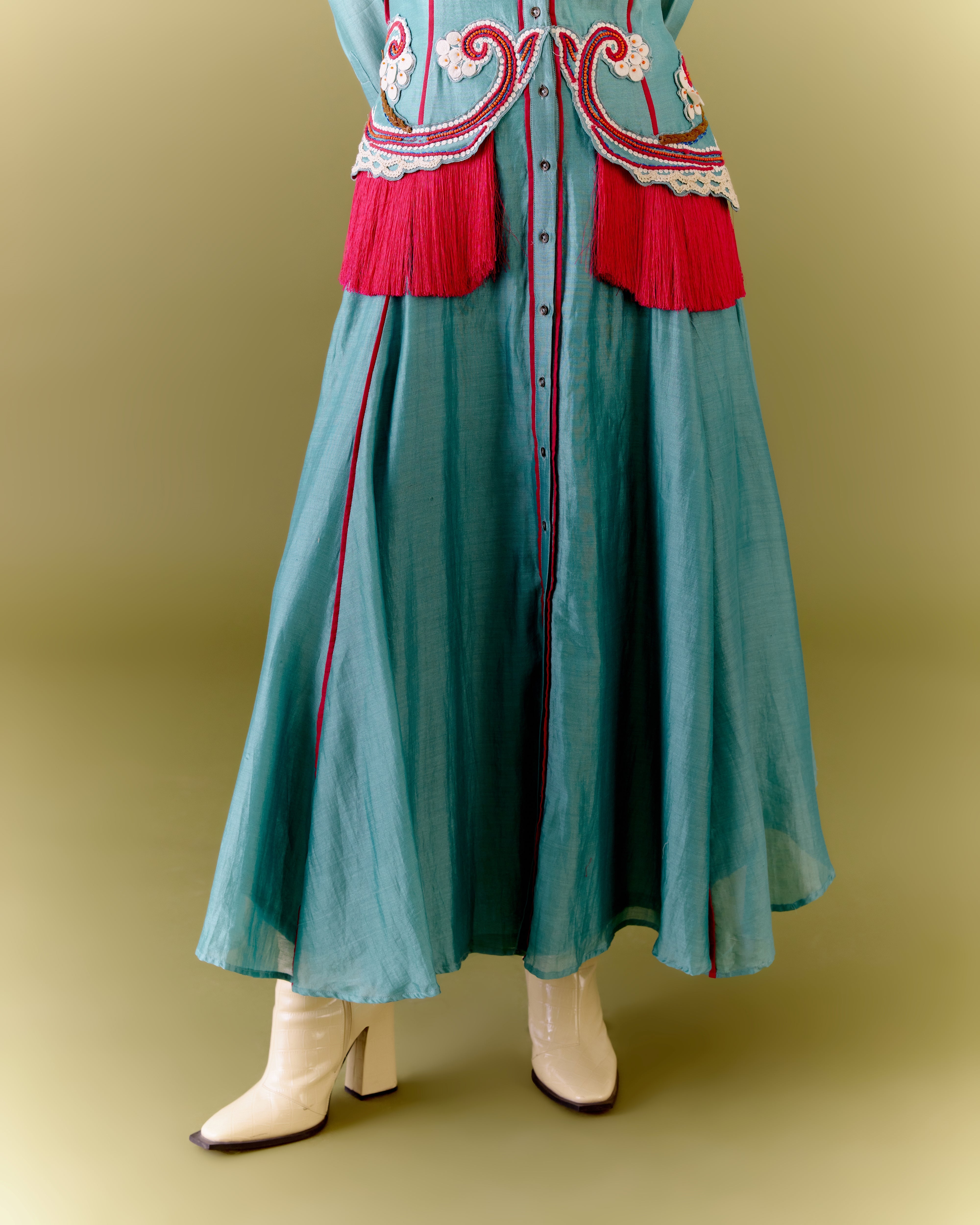 PARADISE SAGE DRESS