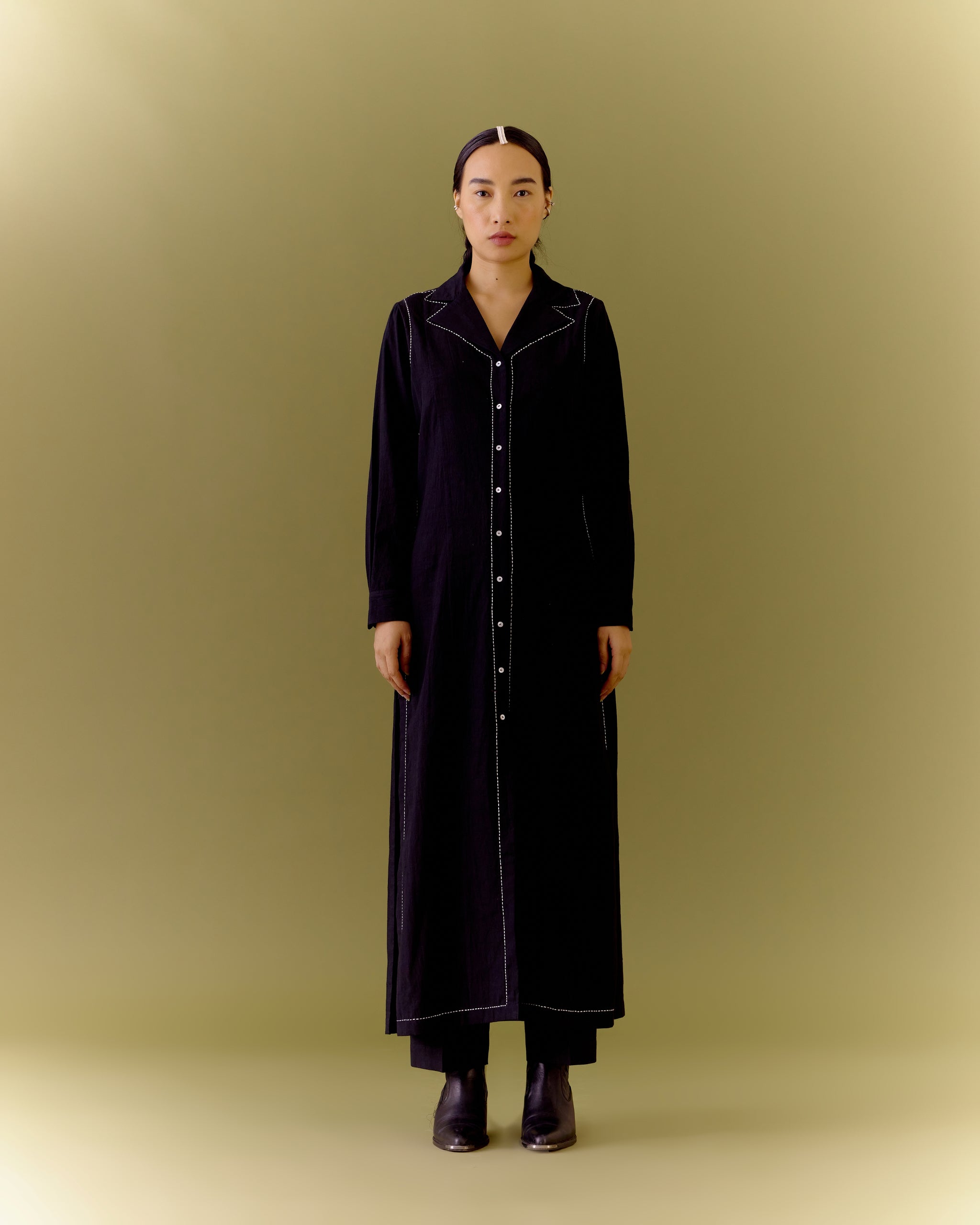 Grey Buttoned-Pocket Co-Ord Set main image 0