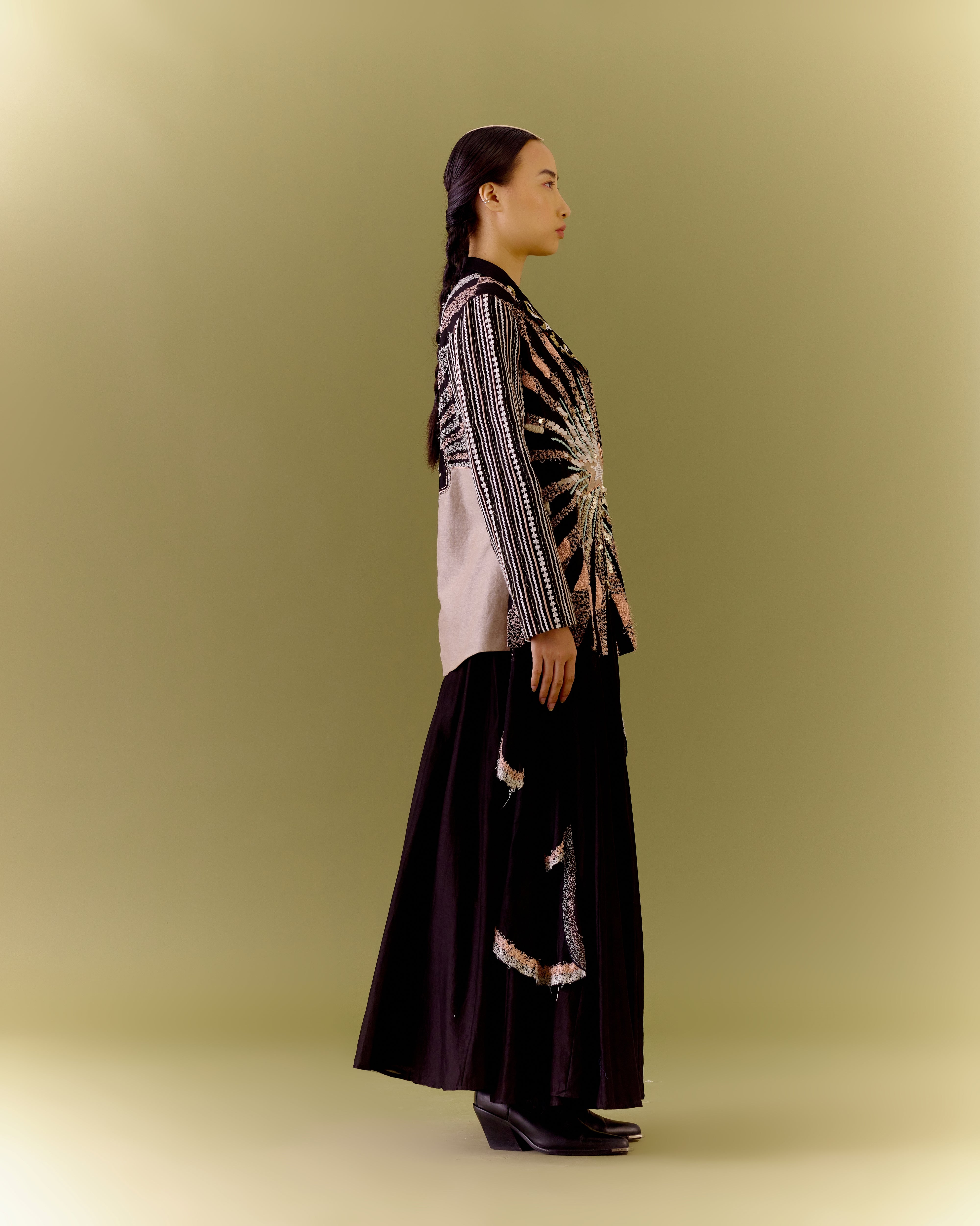CARNIVAL JACKET & SKIRT SET ( BLACK )