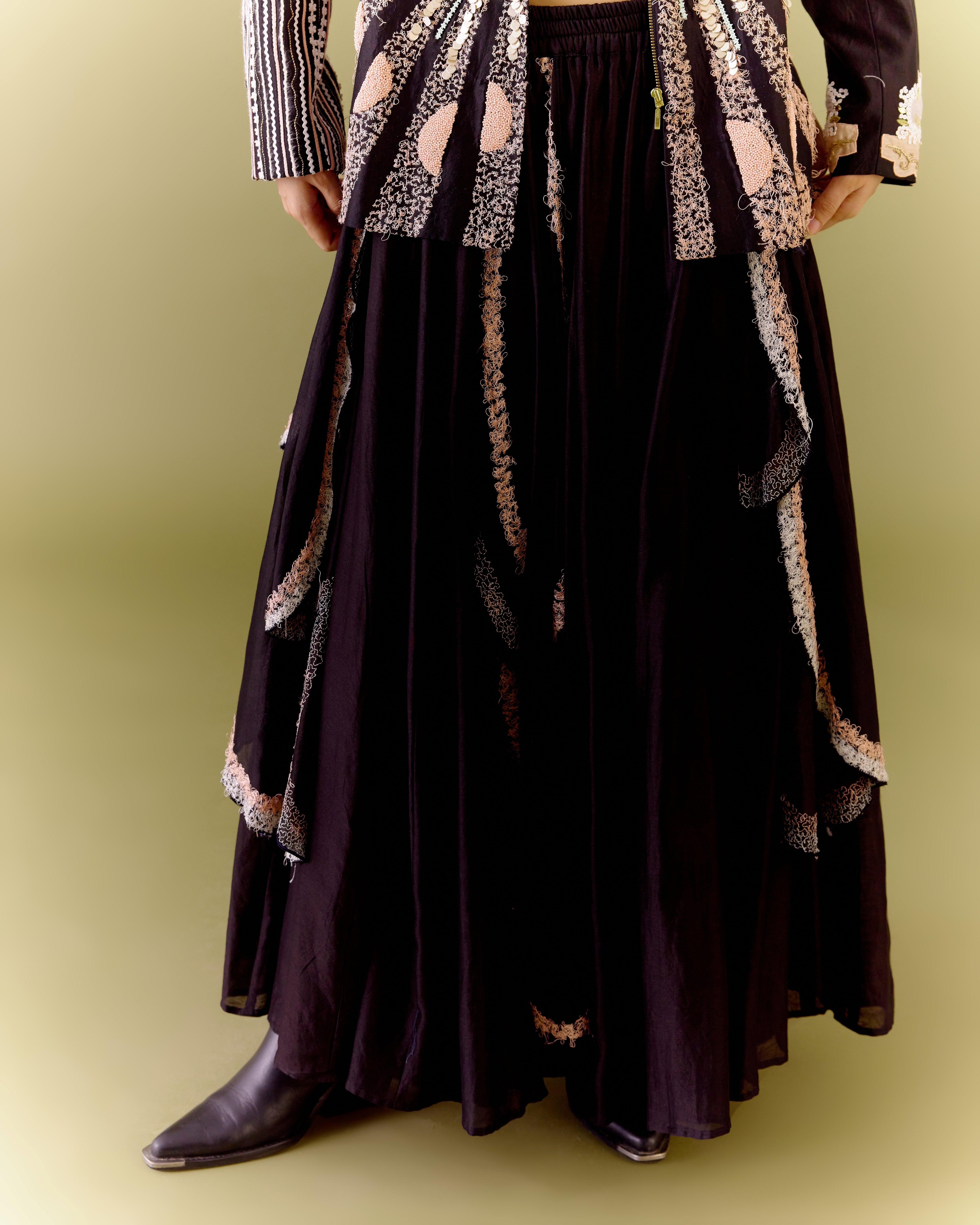 CARNIVAL JACKET & SKIRT SET ( BLACK )