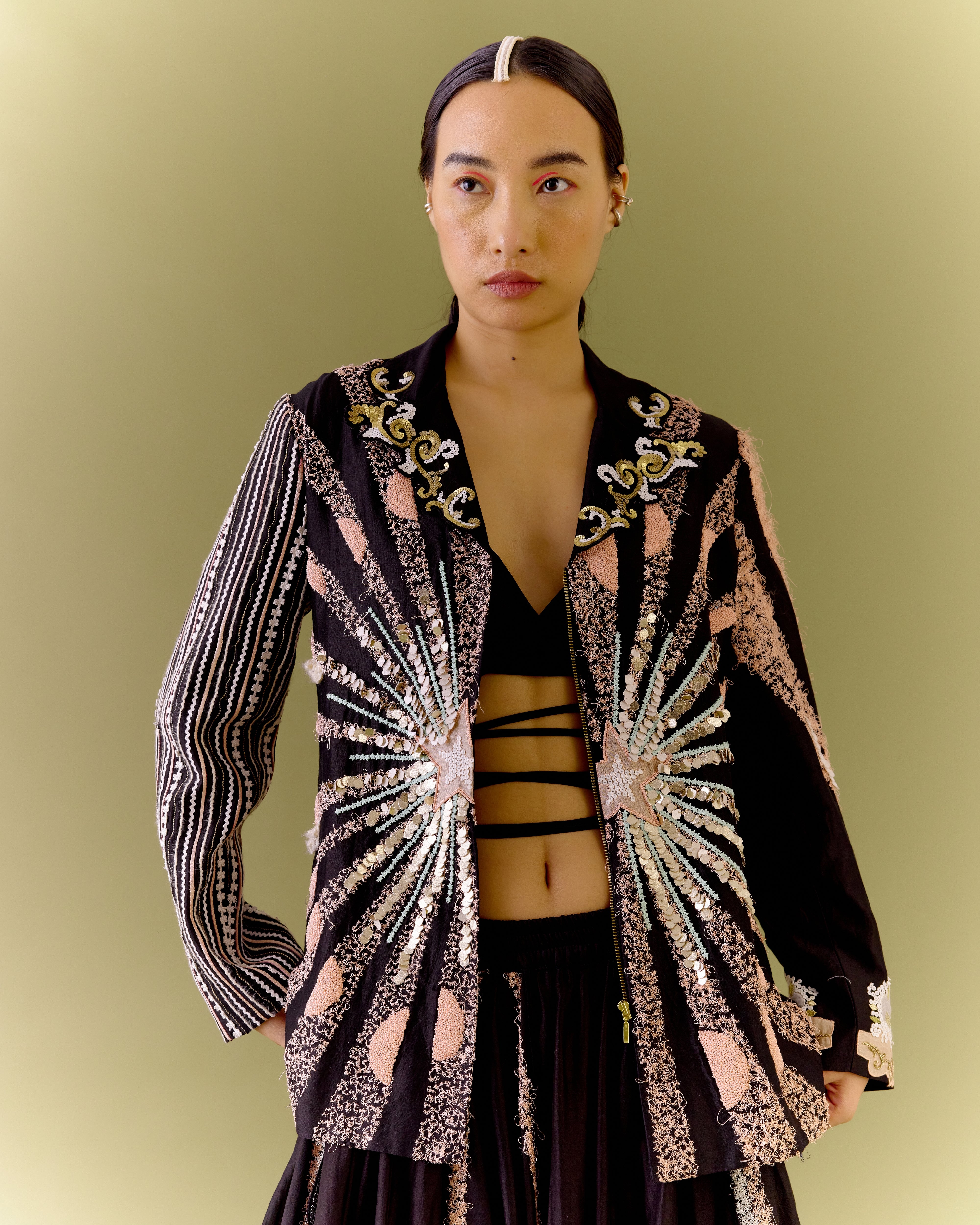 CARNIVAL JACKET & SKIRT SET ( BLACK )