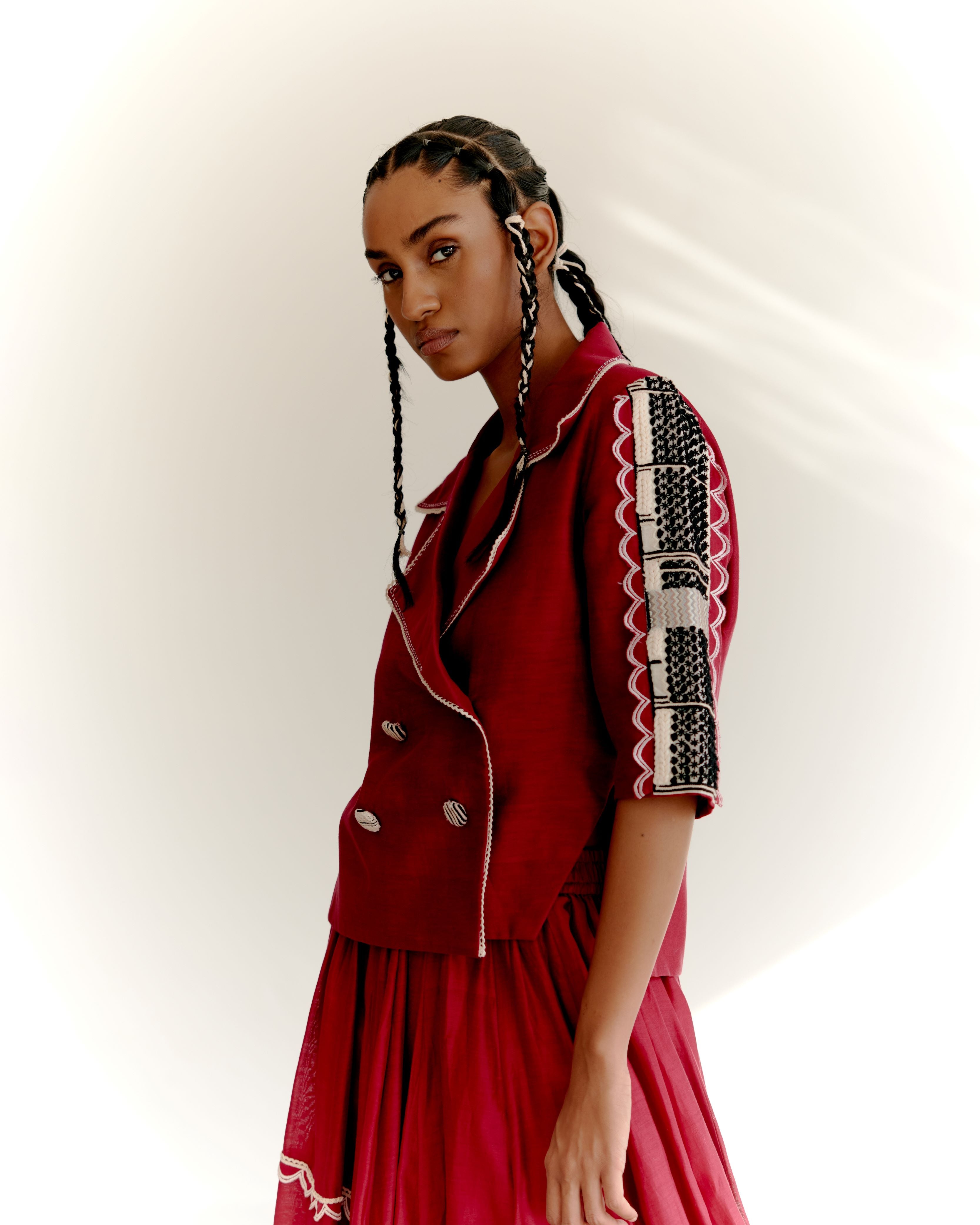 EMORI JACKET SET - MAROON