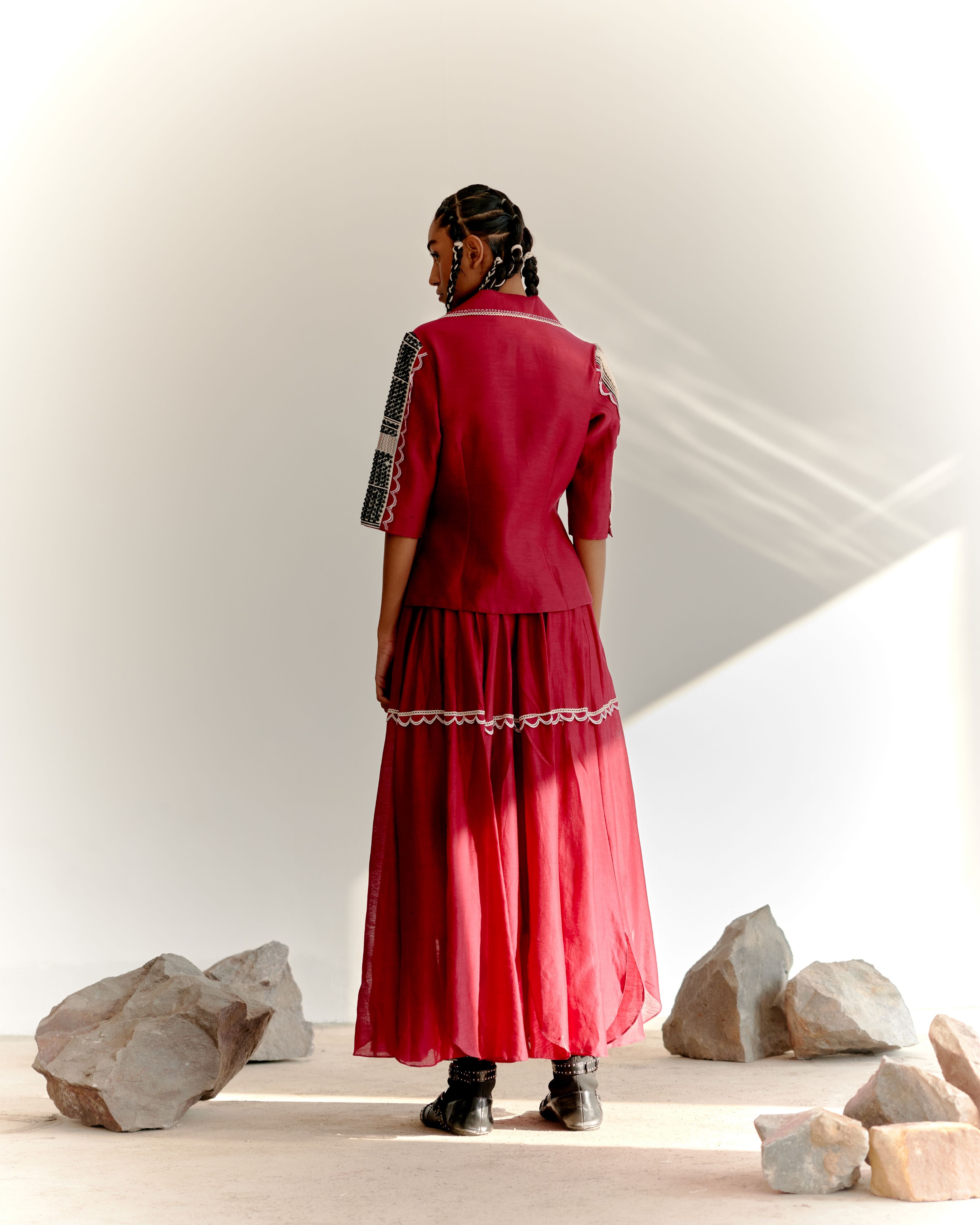 EMORI JACKET SET - MAROON