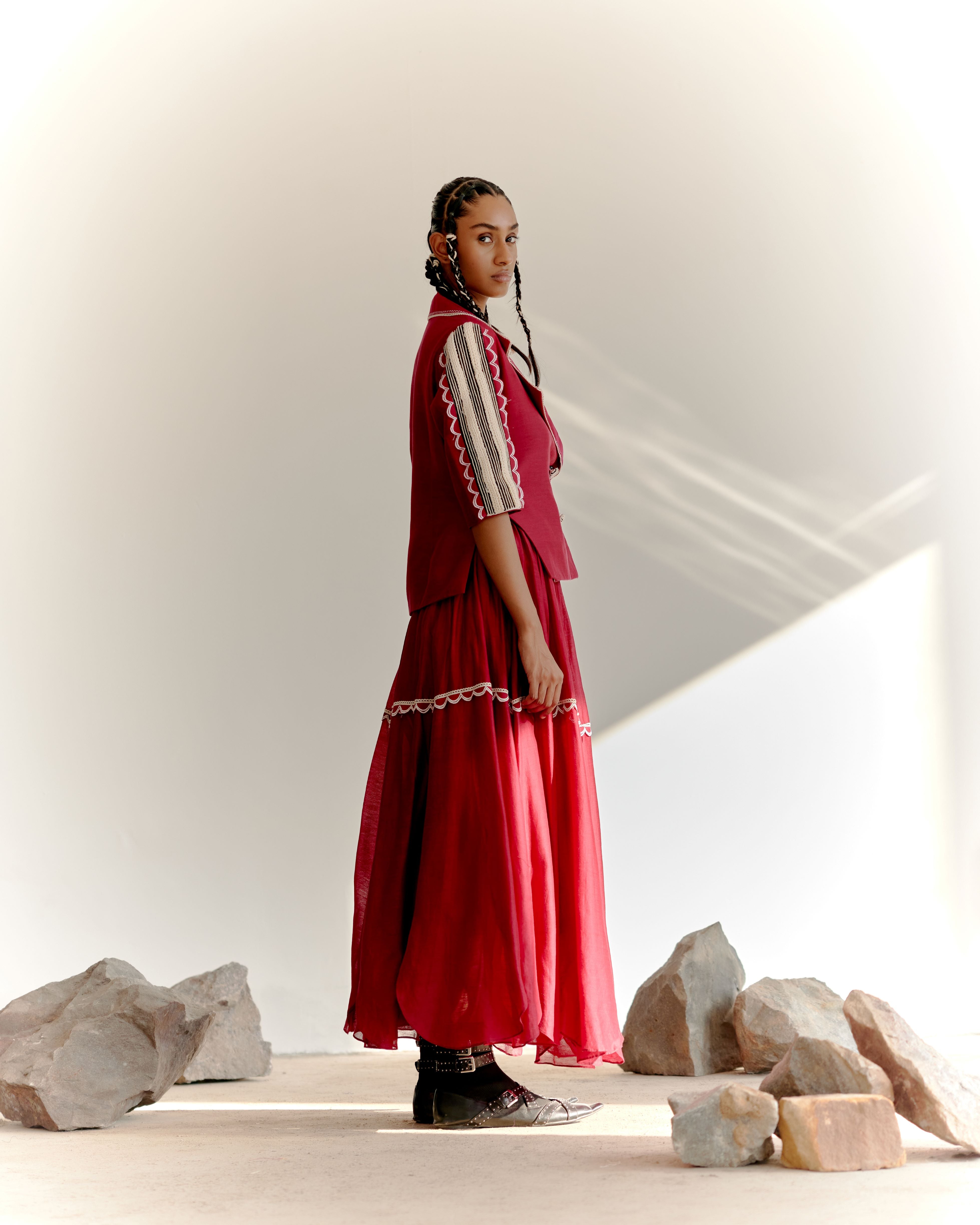 EMORI JACKET SET - MAROON