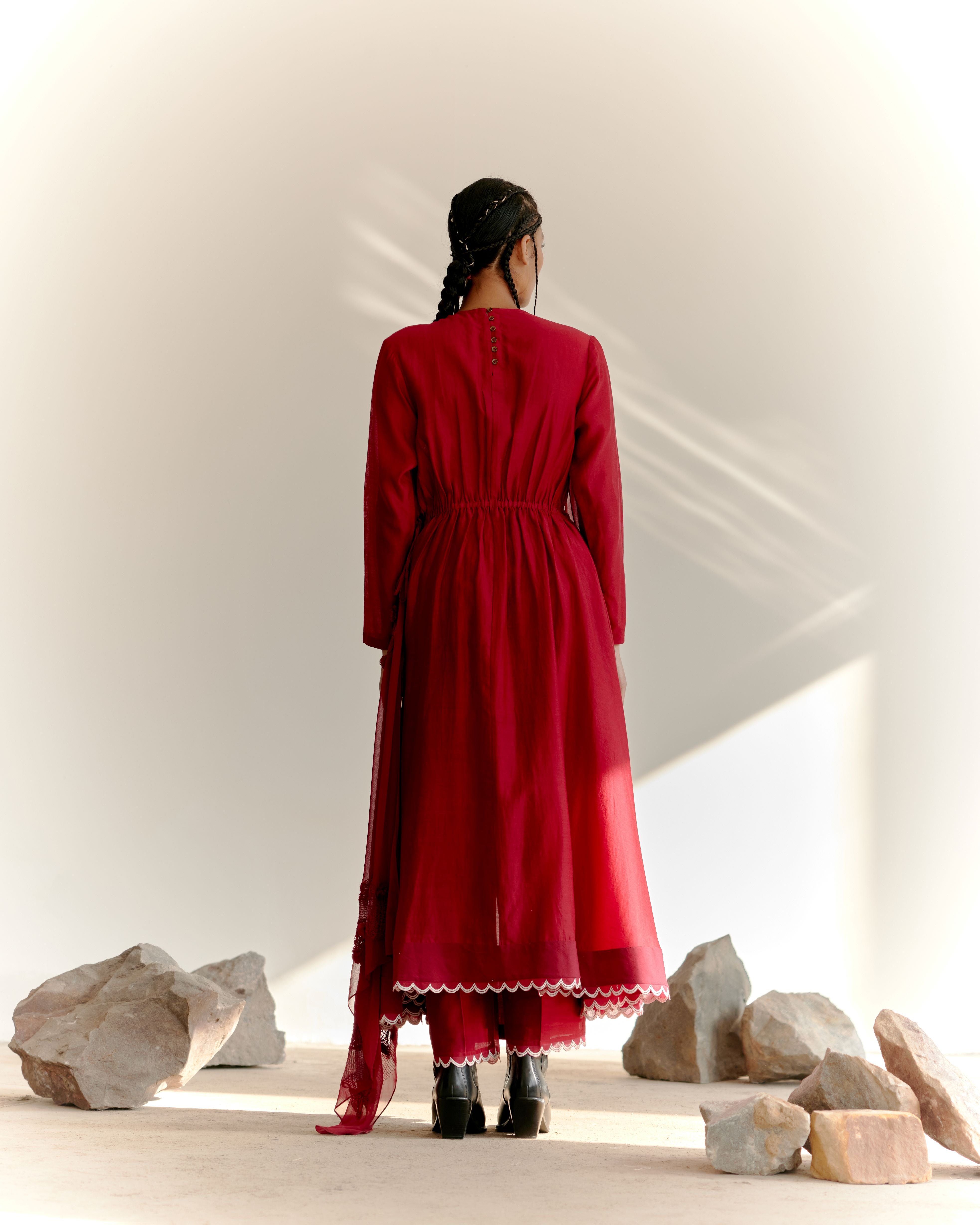 SHAWL BLOSSOM - MAROON