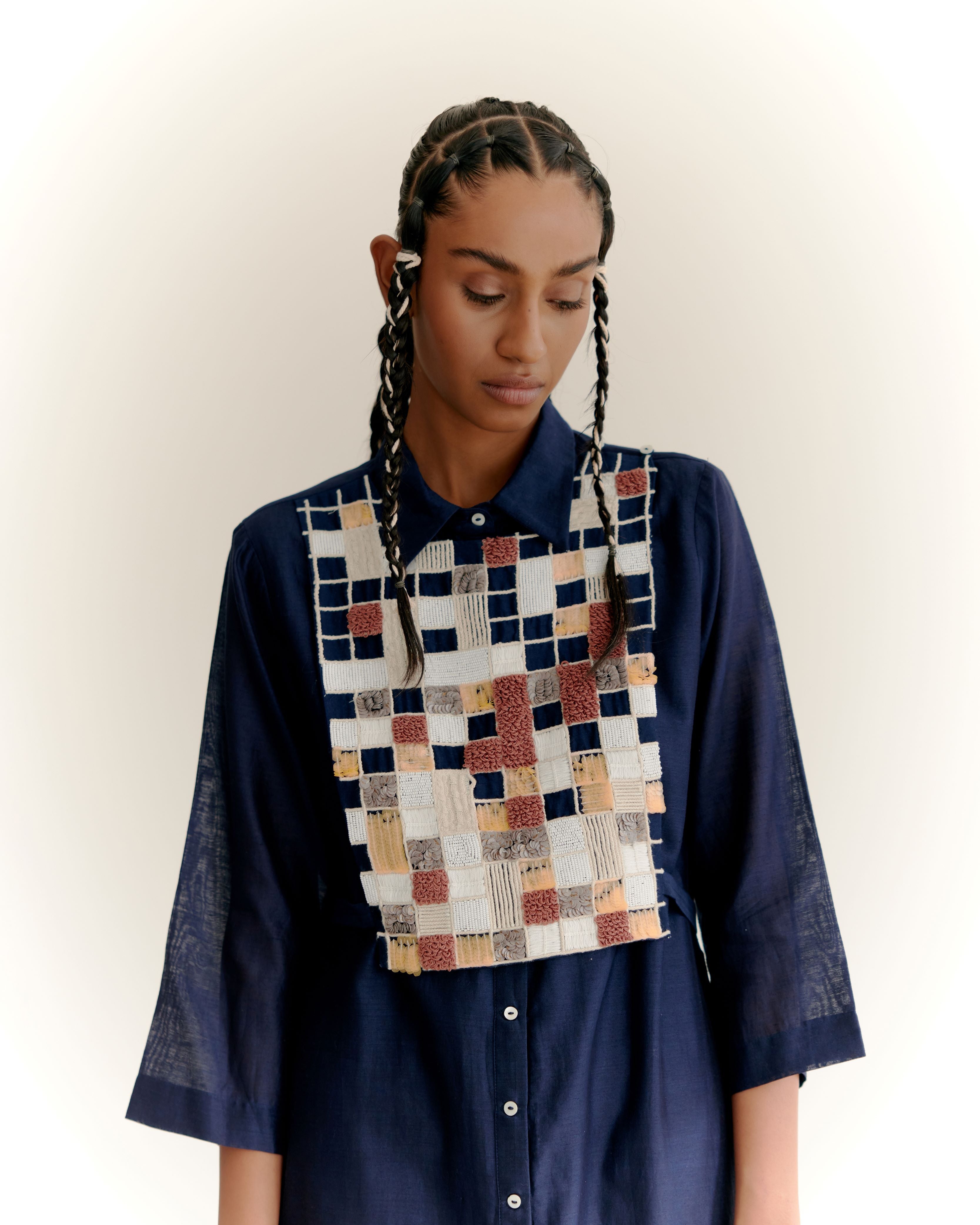 STATEMENT SHIRT SET - INDIGO