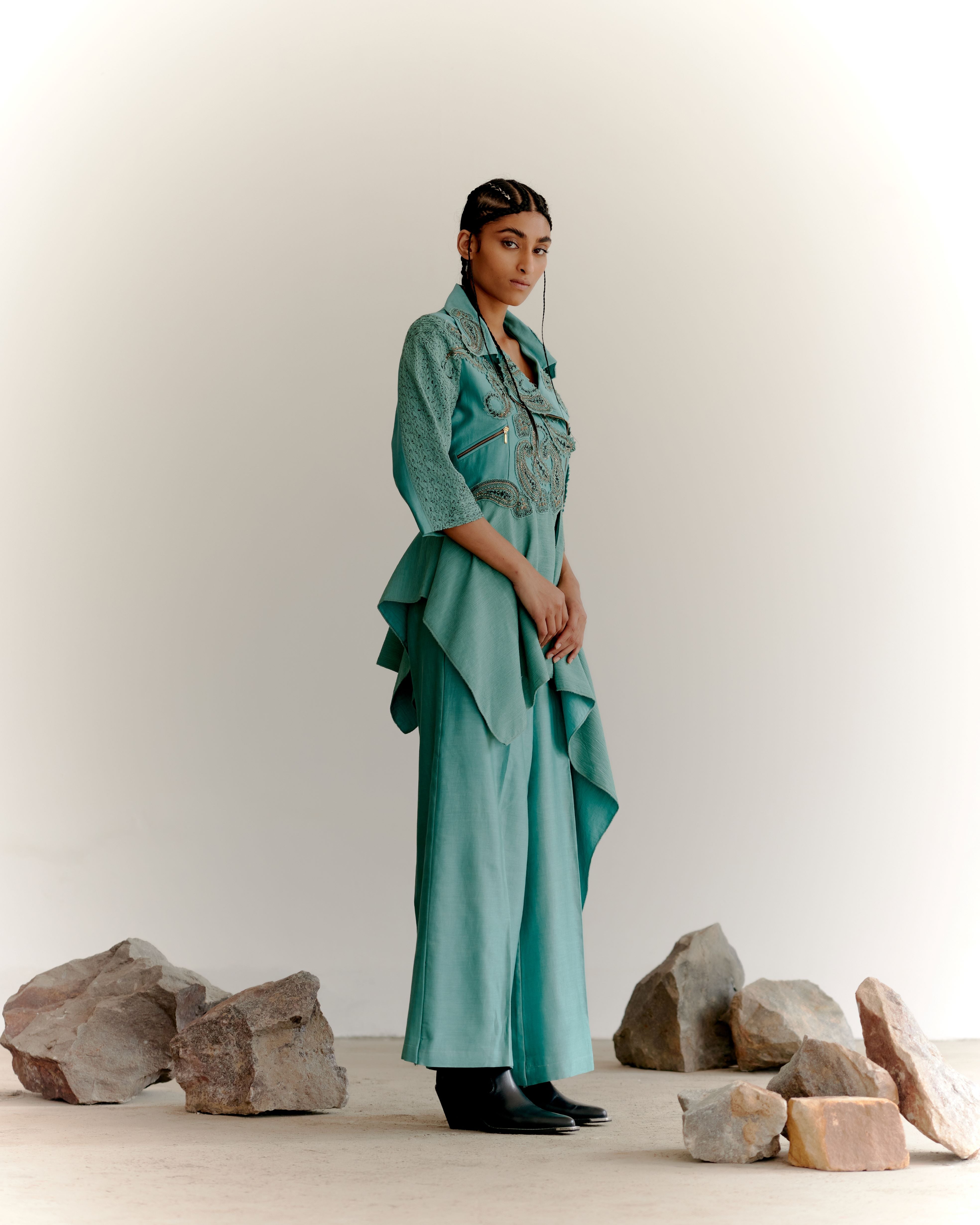 WARRIOR JACKET SET- SAGE