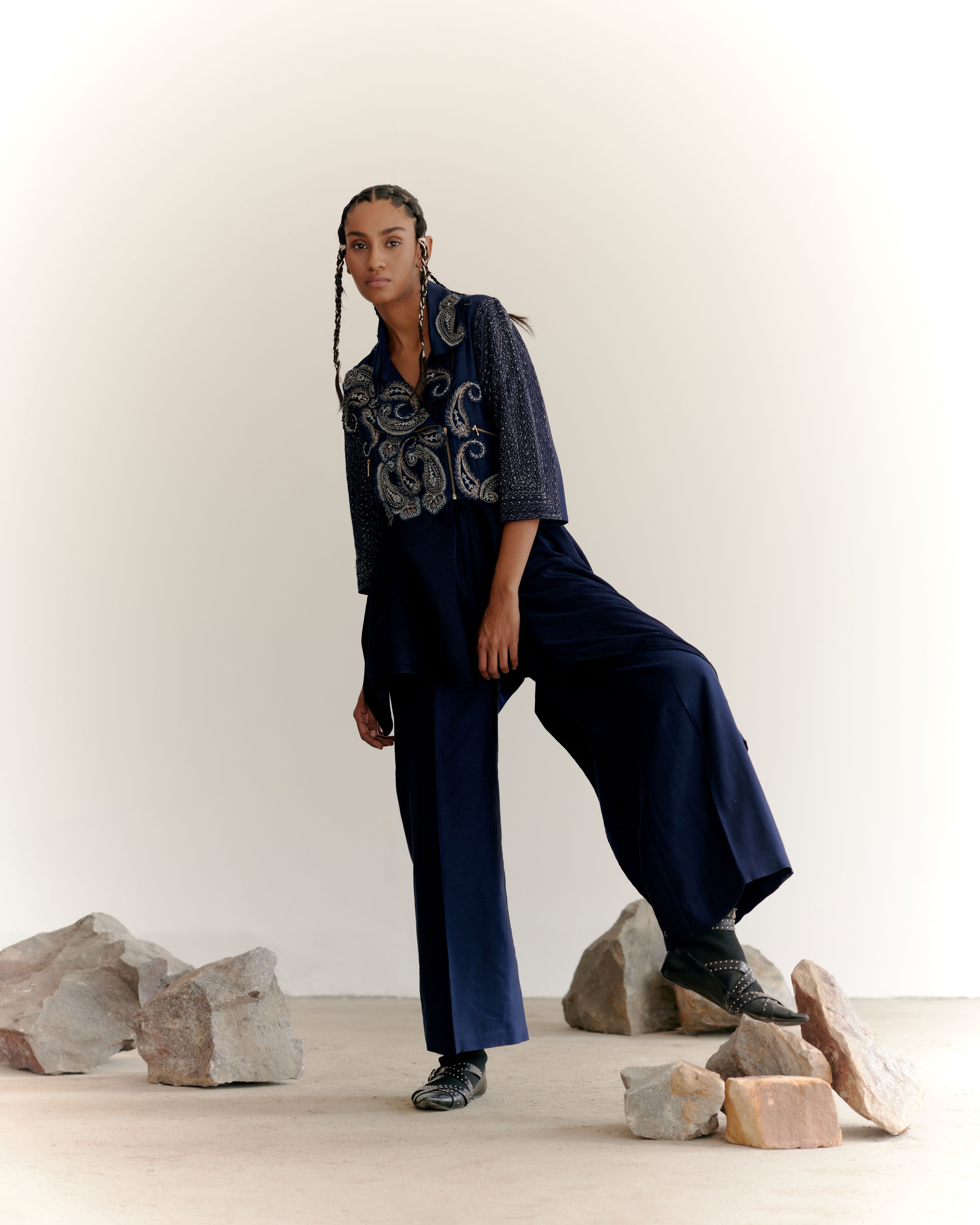 WARRIOR JACKET SET - INDIGO