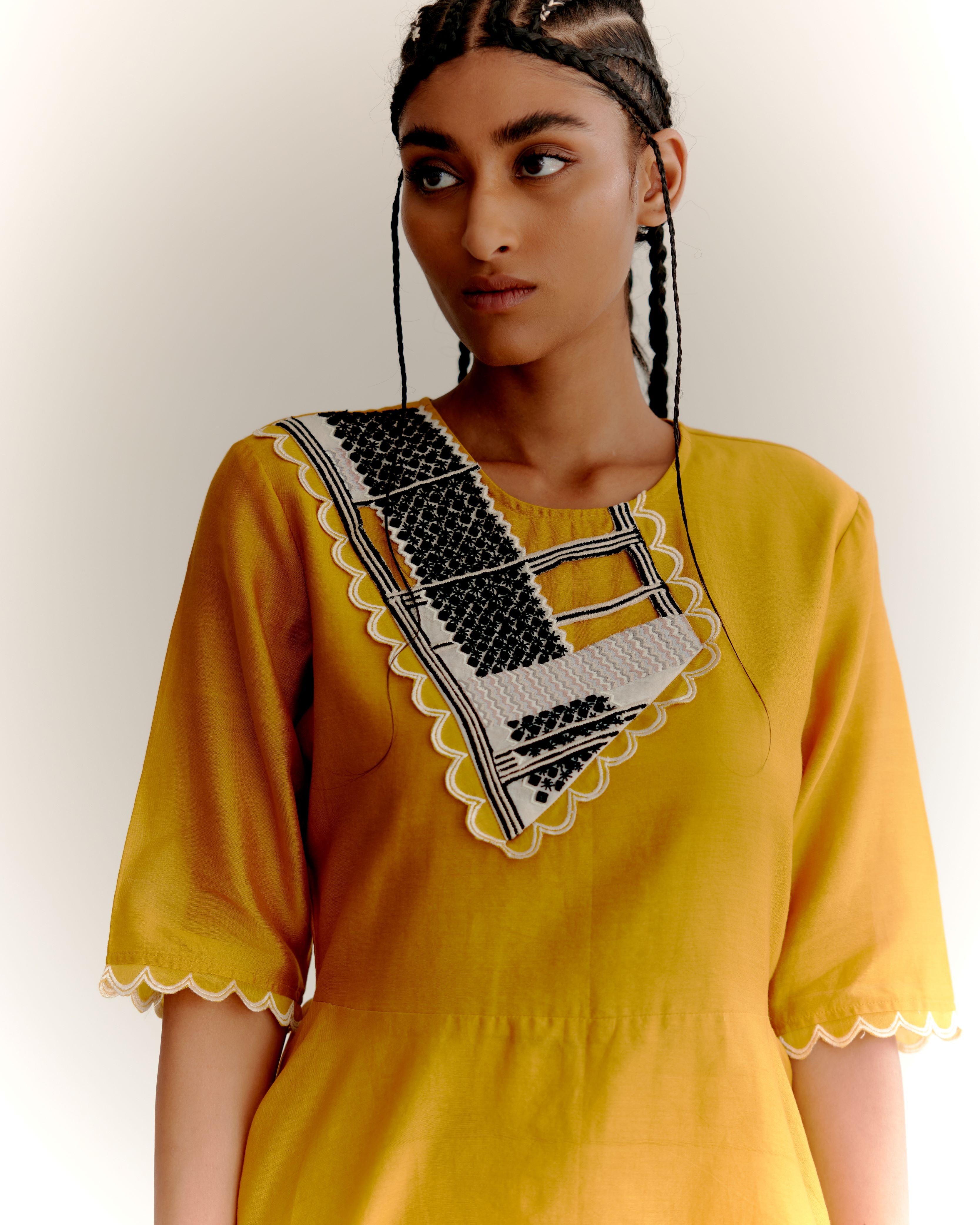 YOKE CO-ORD SET - MUSTARD