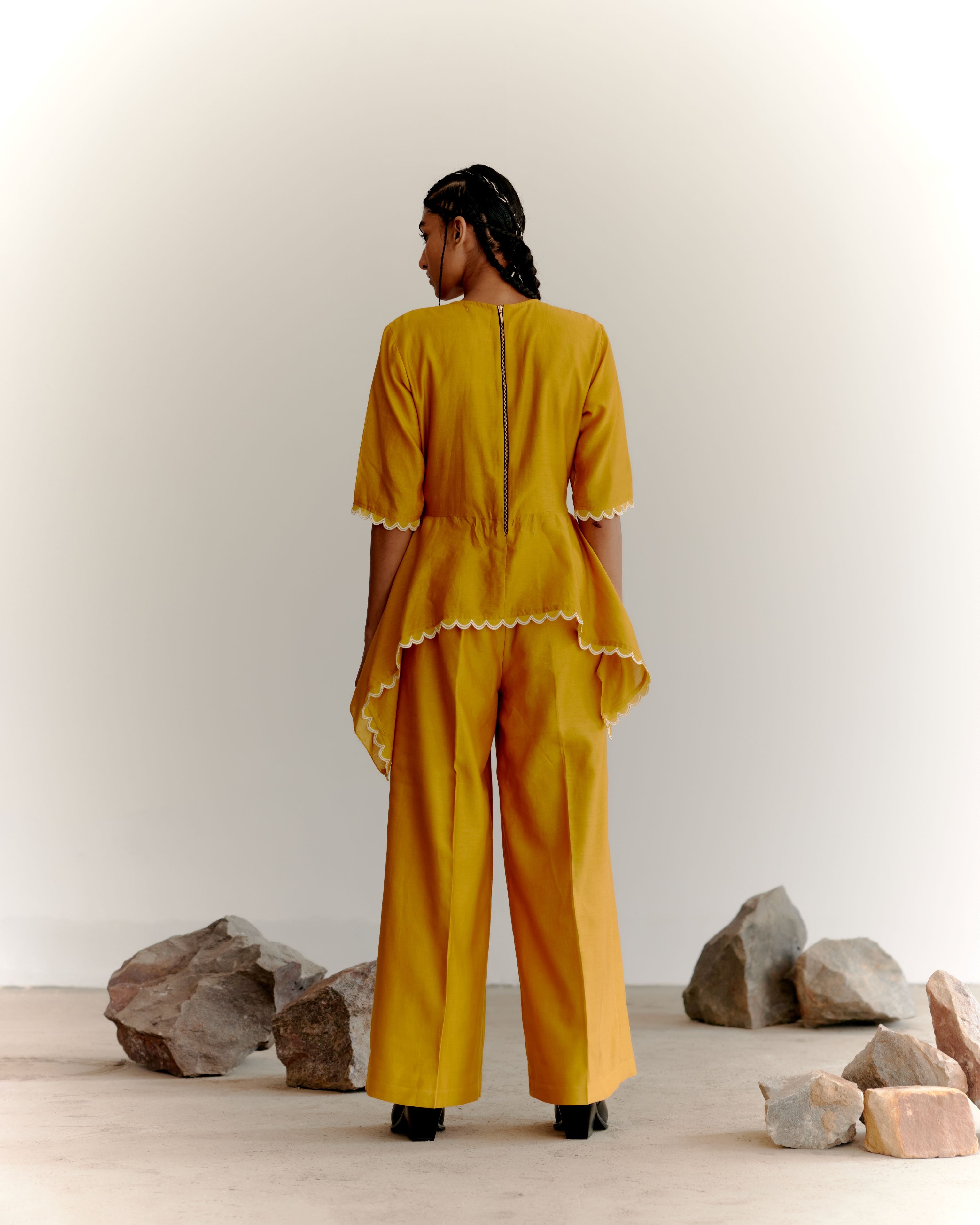 YOKE CO-ORD SET - MUSTARD