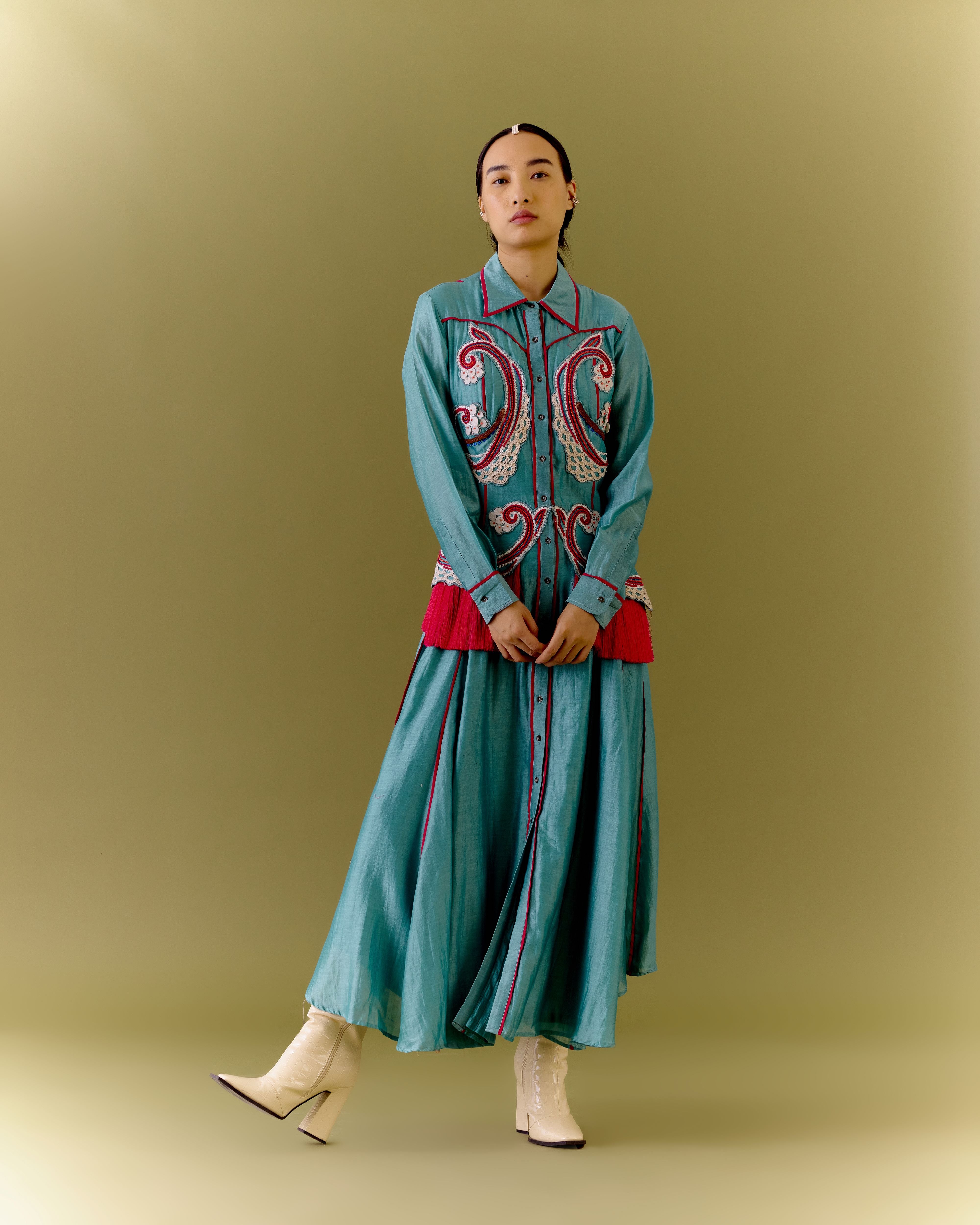 PARADISE SAGE DRESS