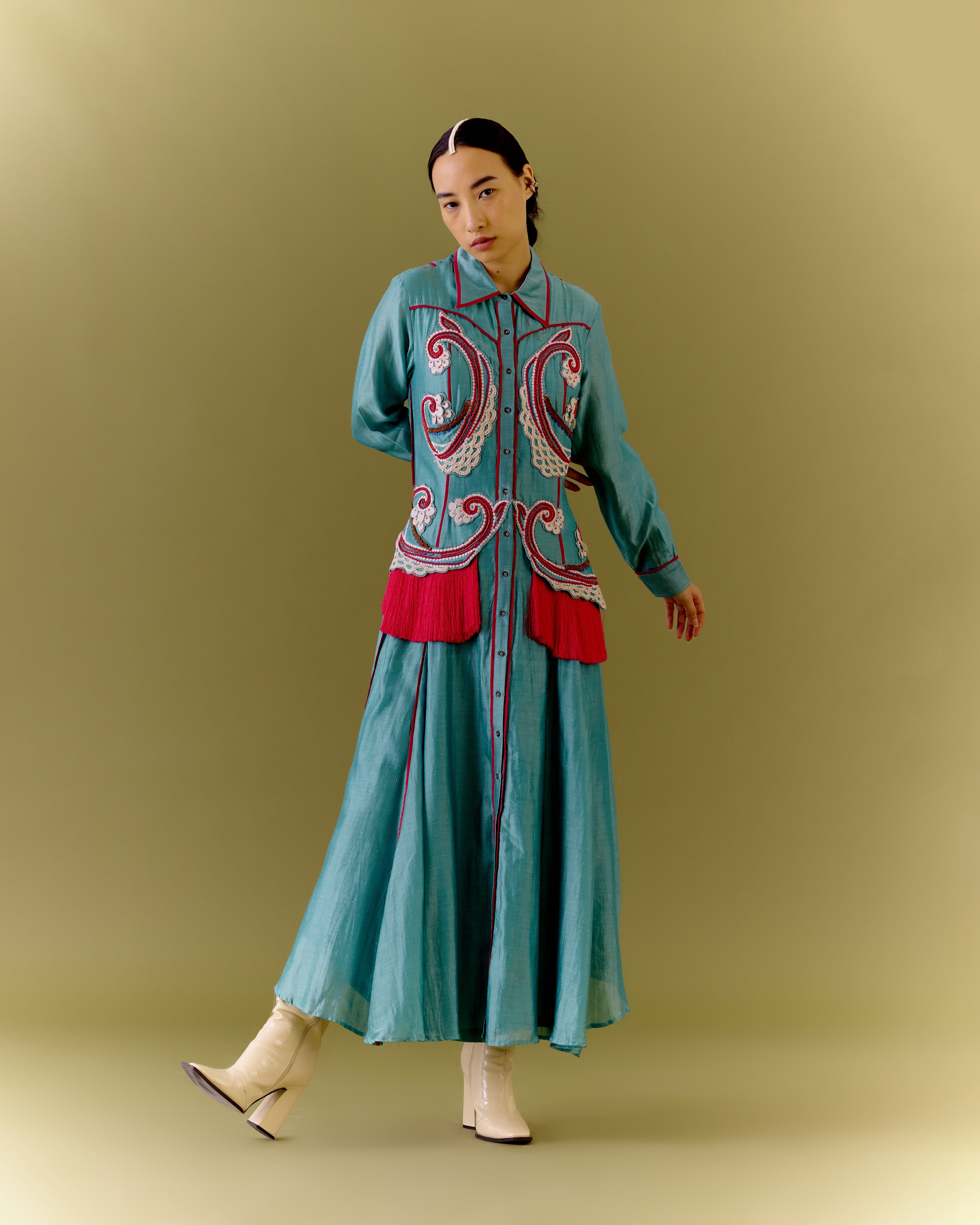 PARADISE SAGE DRESS