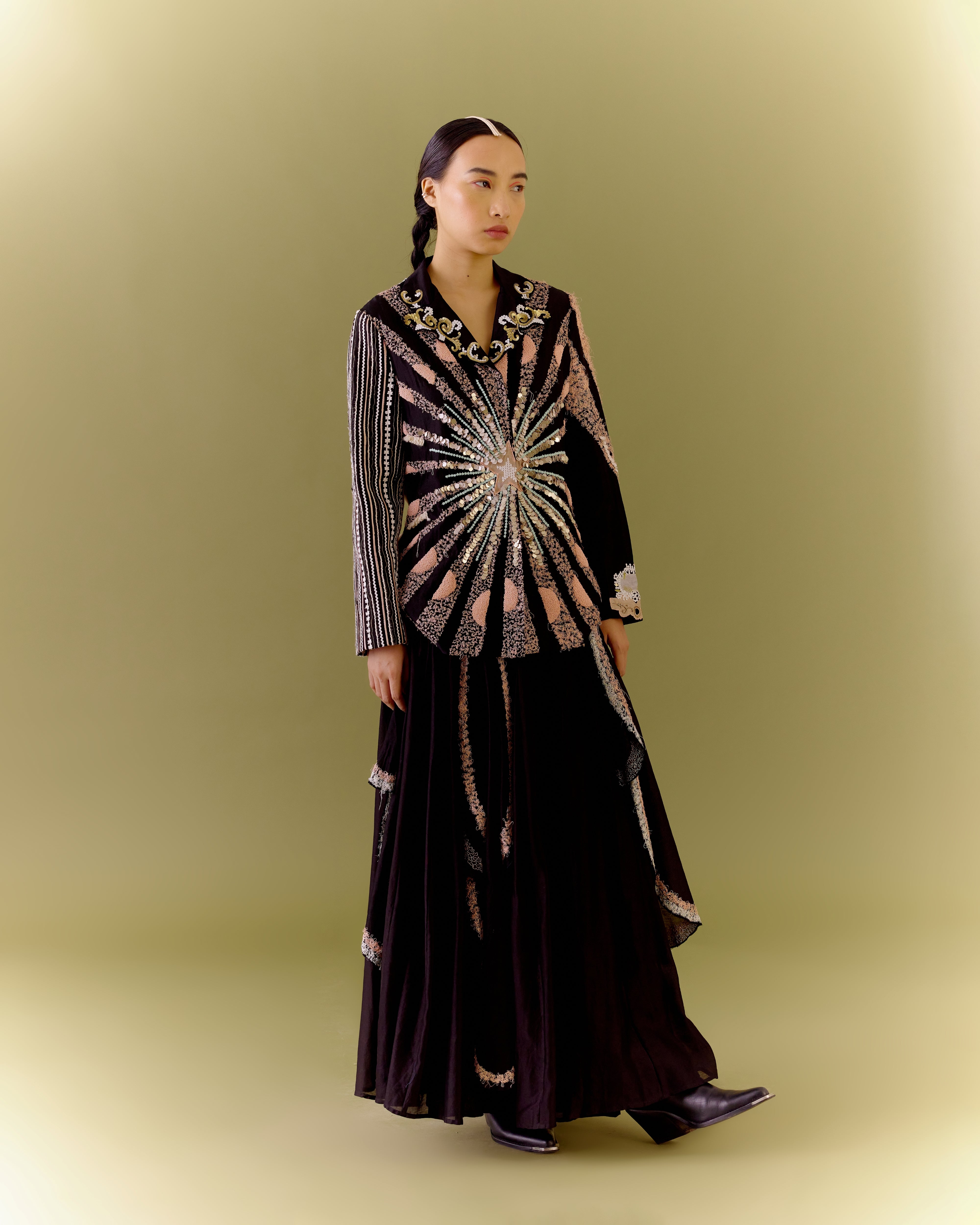 CARNIVAL JACKET & SKIRT SET ( BLACK )