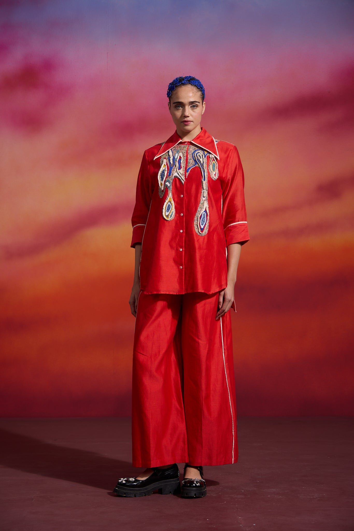 Marble co-ord set Red