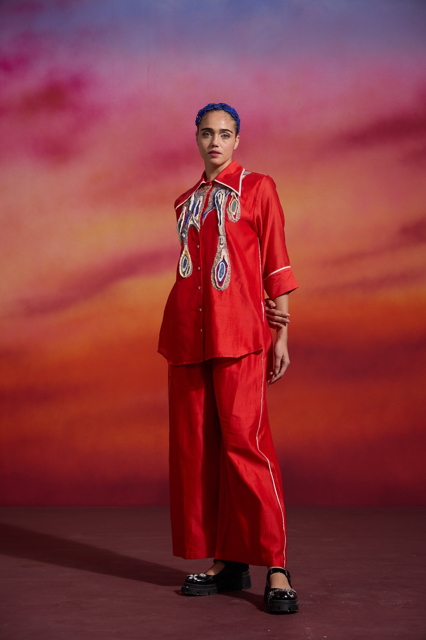 Marble co-ord set Red