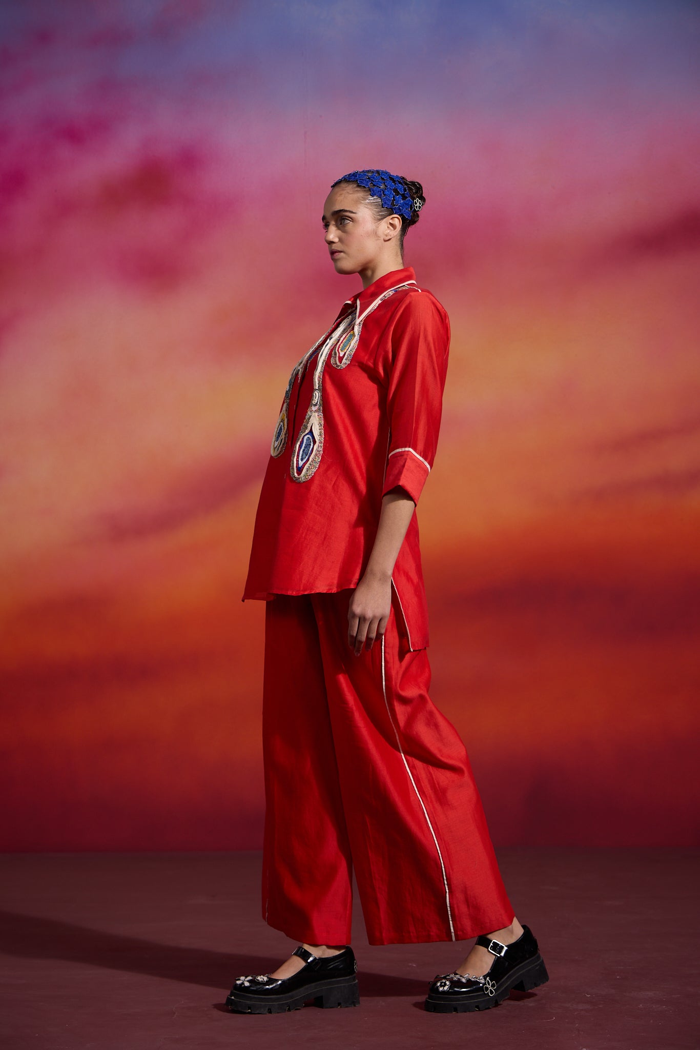 Marble co-ord set Red