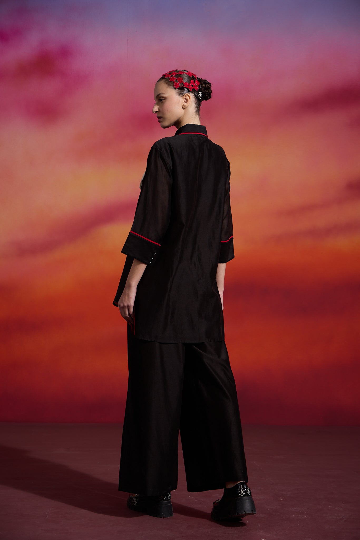 Marble co-ord set Black