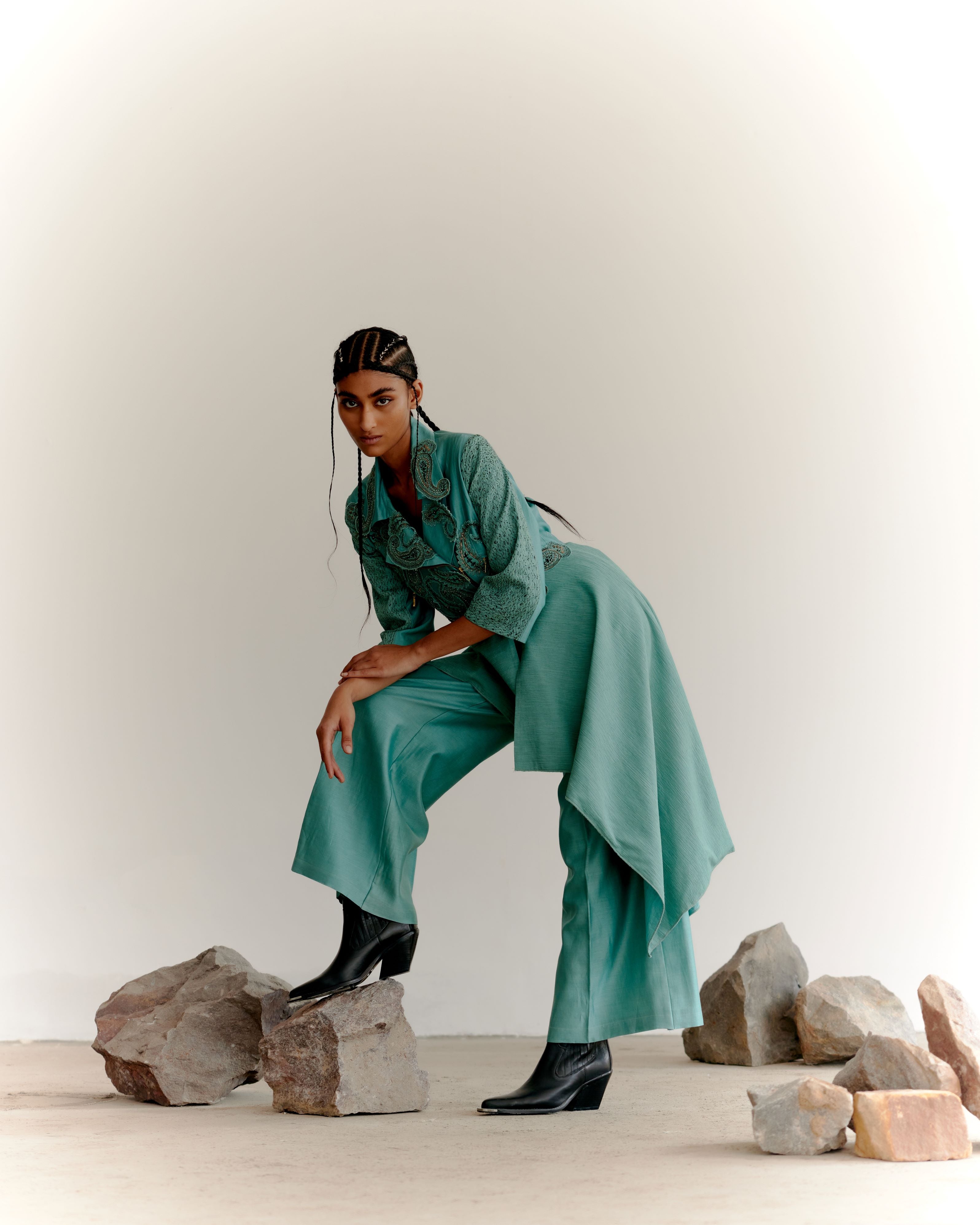 WARRIOR JACKET SET- SAGE