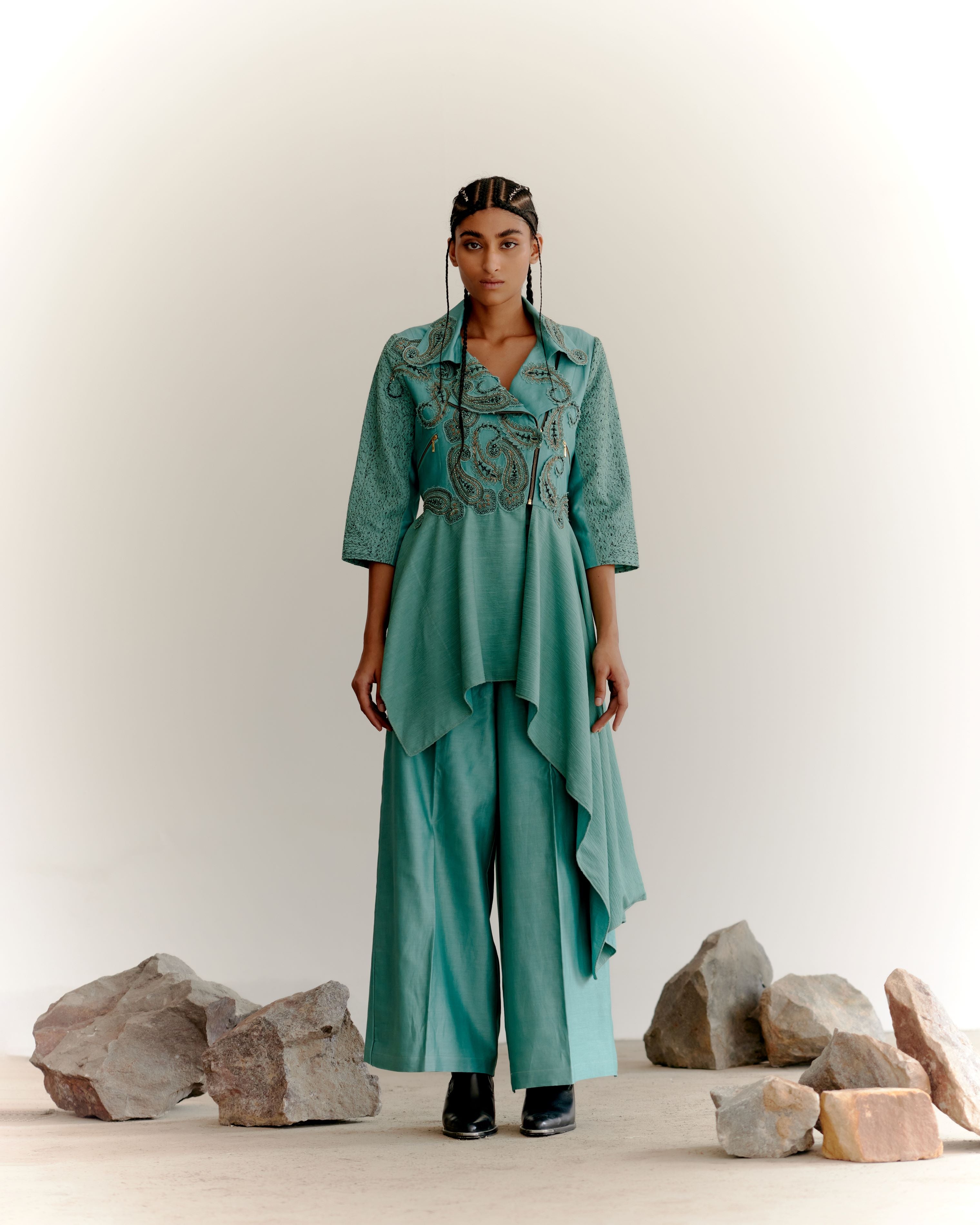 WARRIOR JACKET SET- SAGE