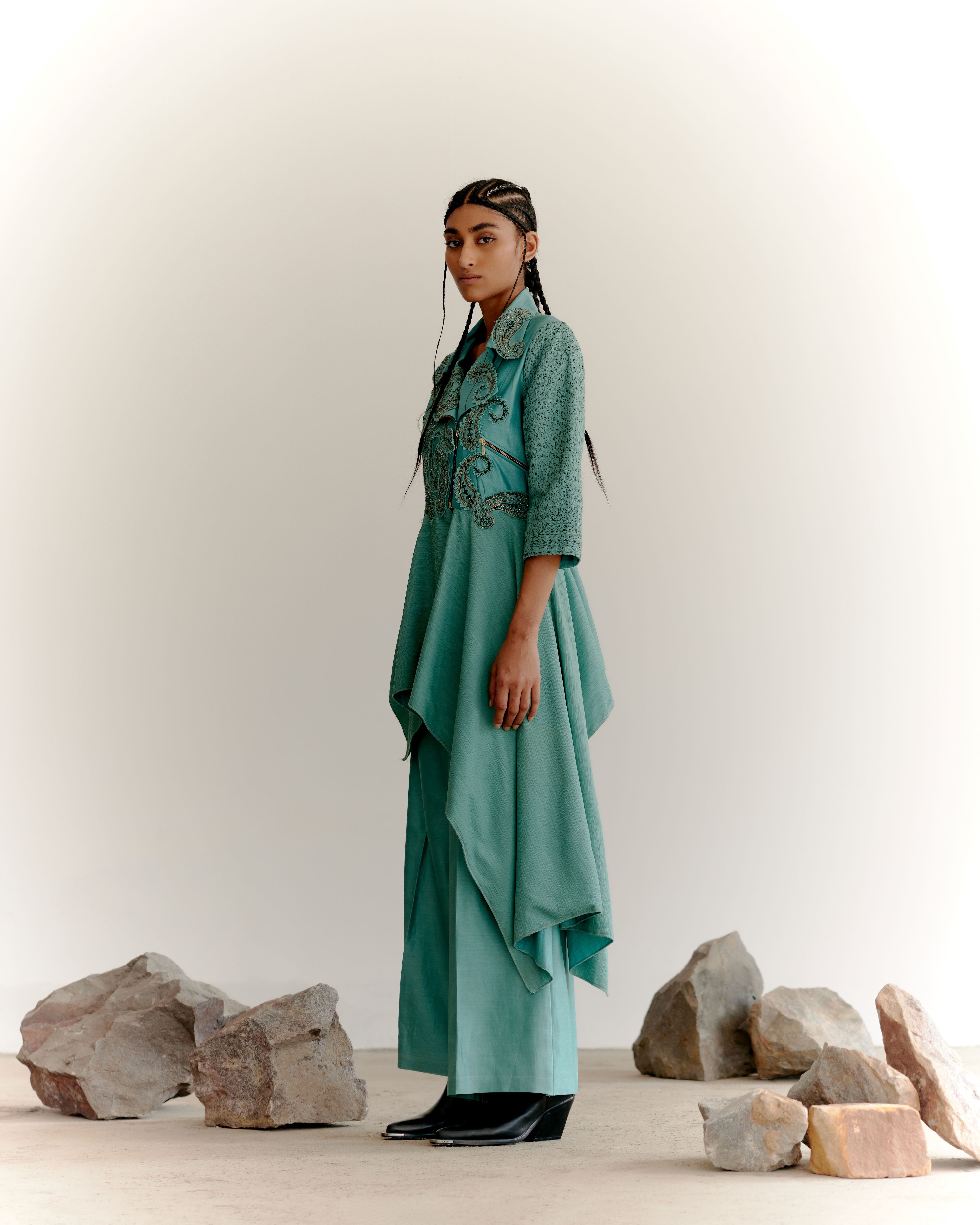 WARRIOR JACKET SET- SAGE