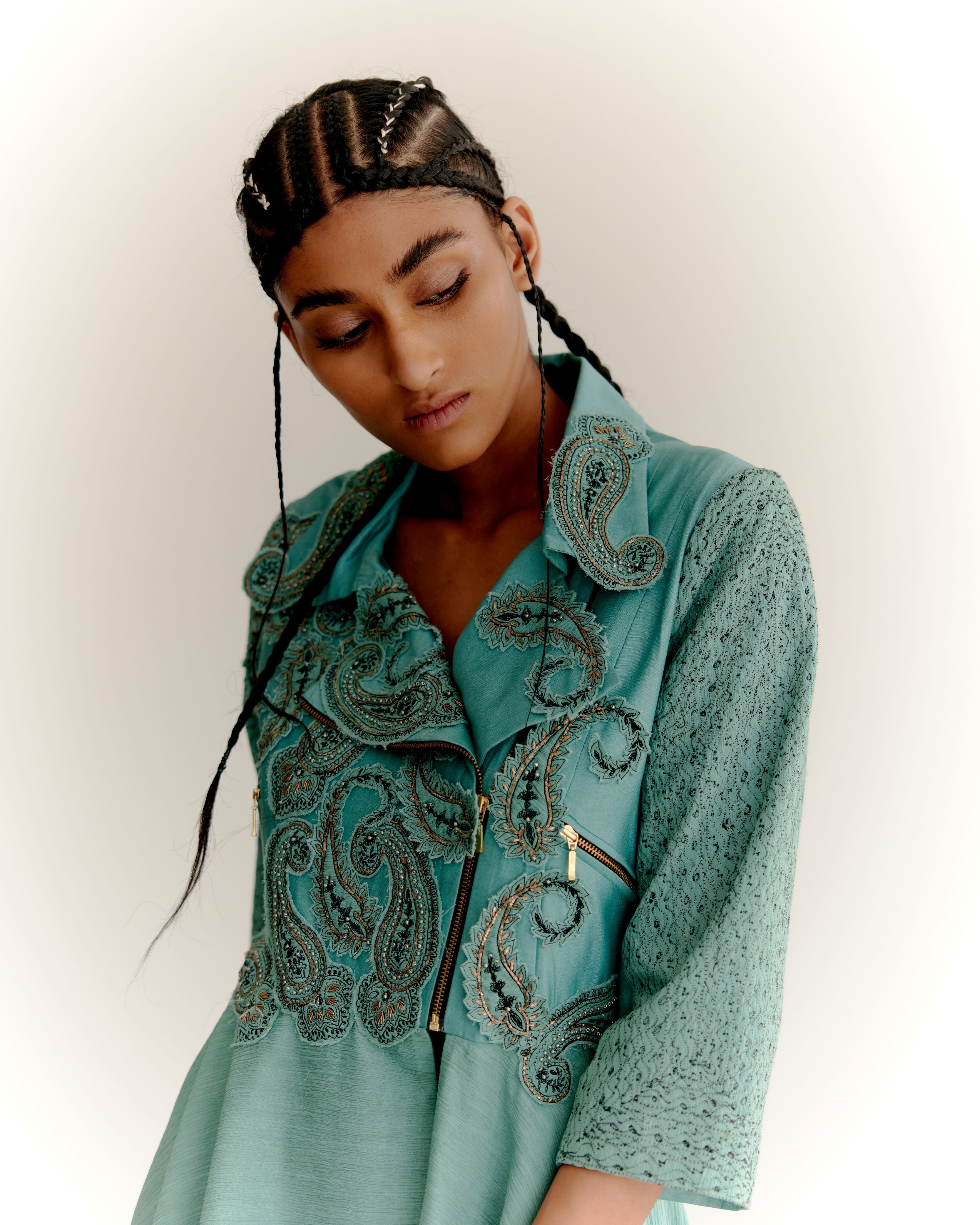 WARRIOR JACKET SET- SAGE